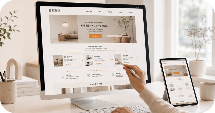 온니디자인 전환 설계 화면 예시
